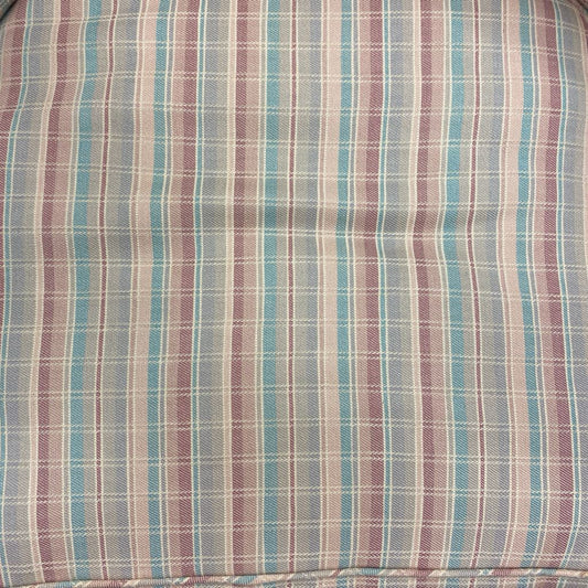 Pink & Teal Check Vintage Fluted Leg Armchair