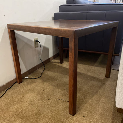 Square Walnut Brass Inlay Large Side Table