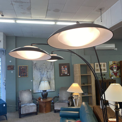 NOVA OF CALIFORNIA Black 3 Saucer Arc Lamp LAMPS