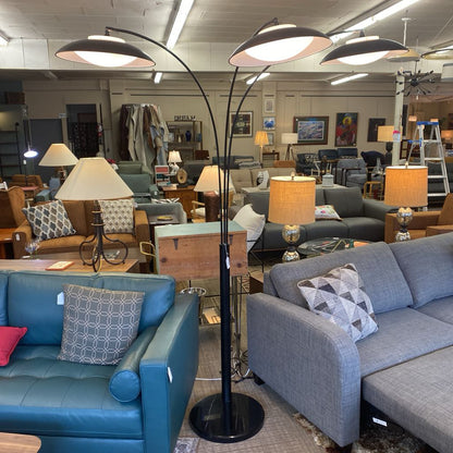 NOVA OF CALIFORNIA Black 3 Saucer Arc Lamp LAMPS