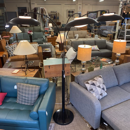NOVA OF CALIFORNIA Black 3 Saucer Arc Lamp LAMPS