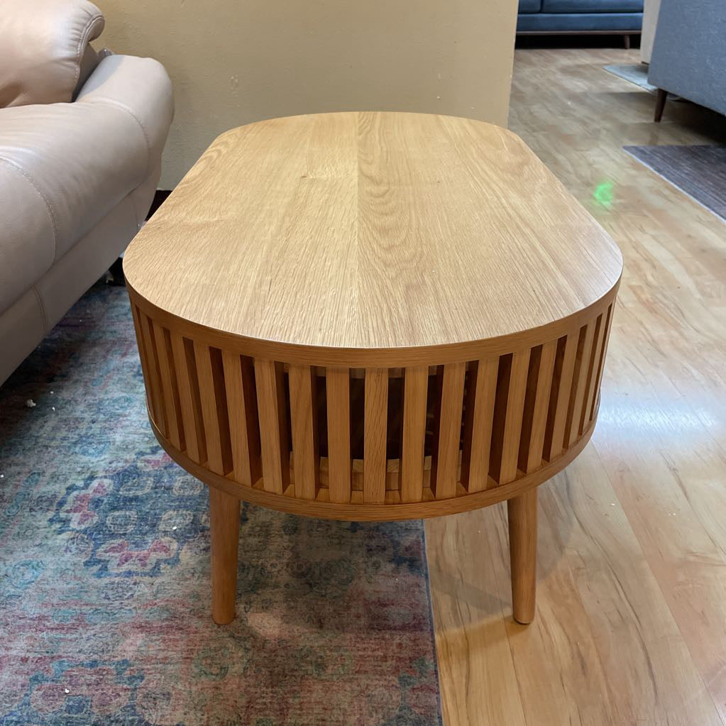 Houston Oval Coffee Table with Drawer C COFFEE TABLES