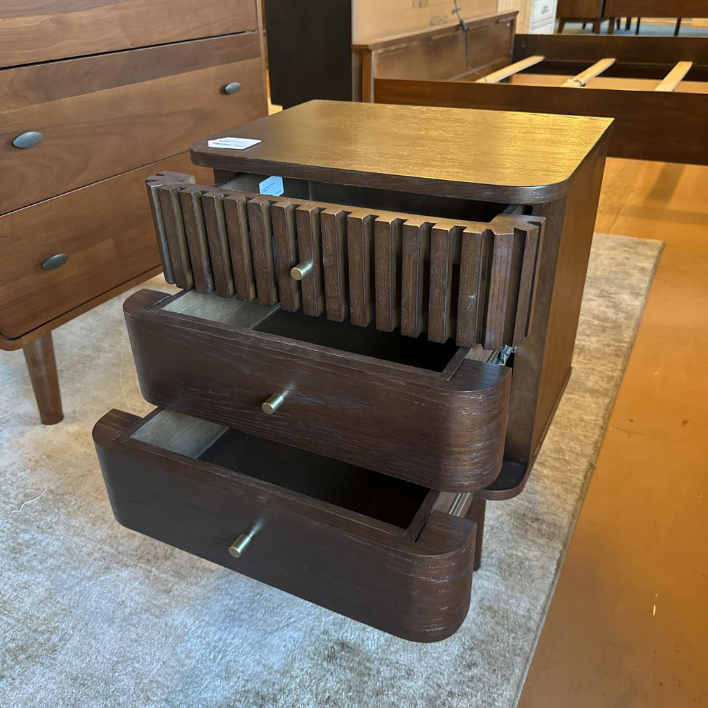 Houston Brown 3 Drawer Nightstand C NIGHTSTANDS