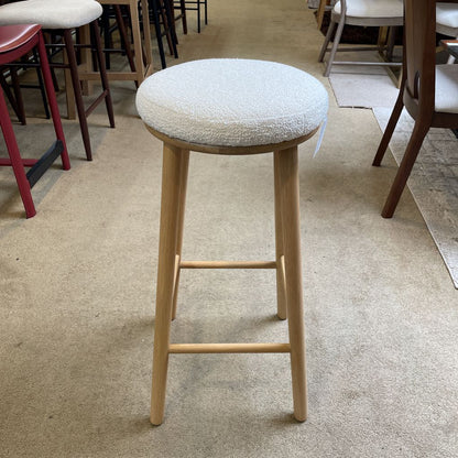 Round Boucle Seat Counter Stool