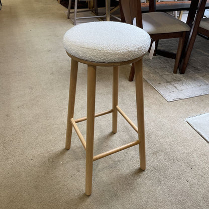 Round Boucle Seat Counter Stool