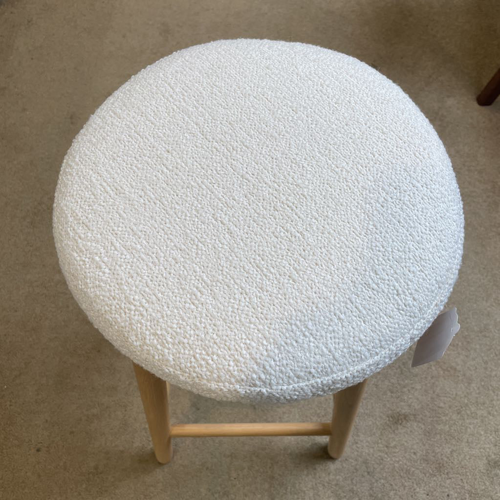 Round Boucle Seat Counter Stool