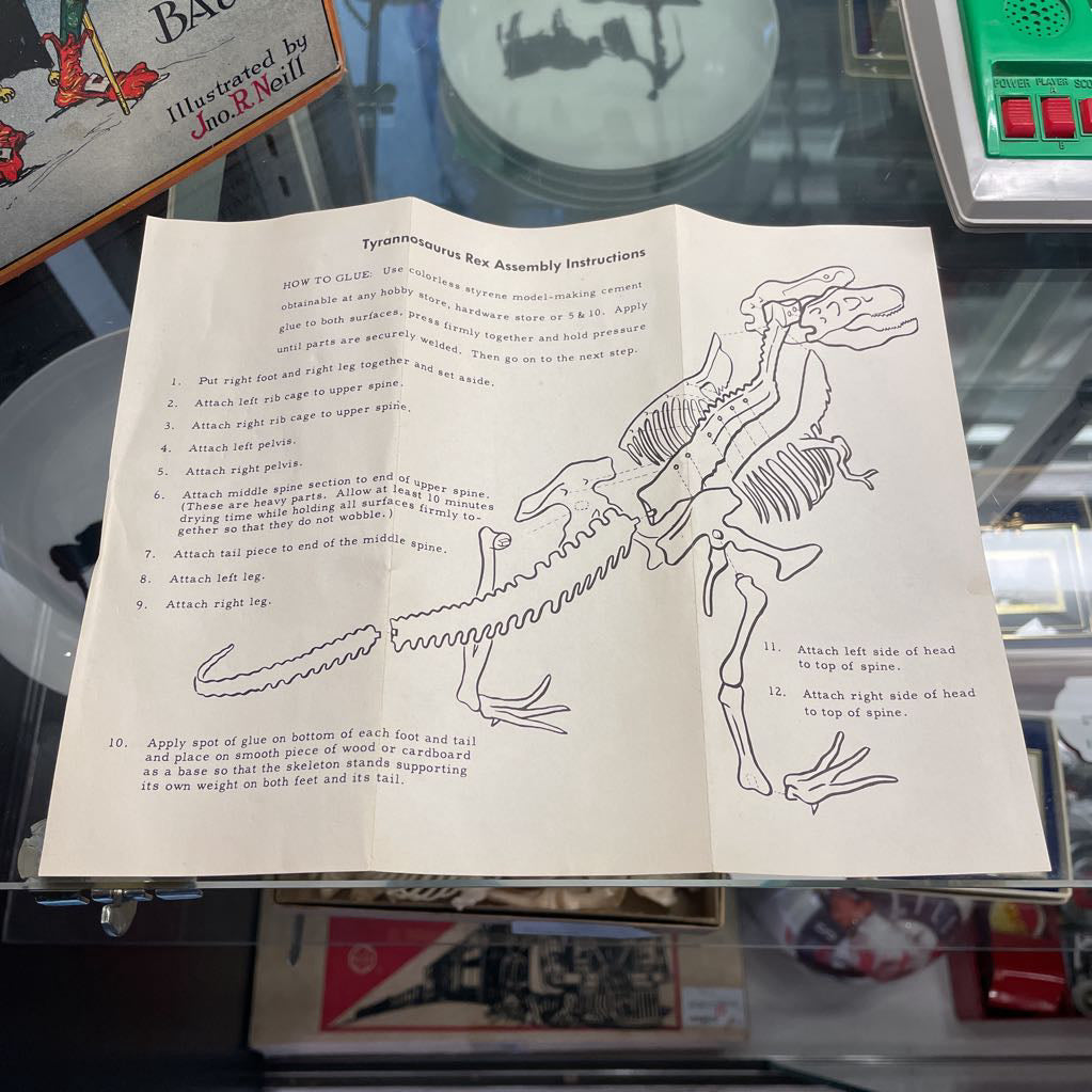 Plastic T. Rex Skeleton Set in Box UNIQUE FINDS