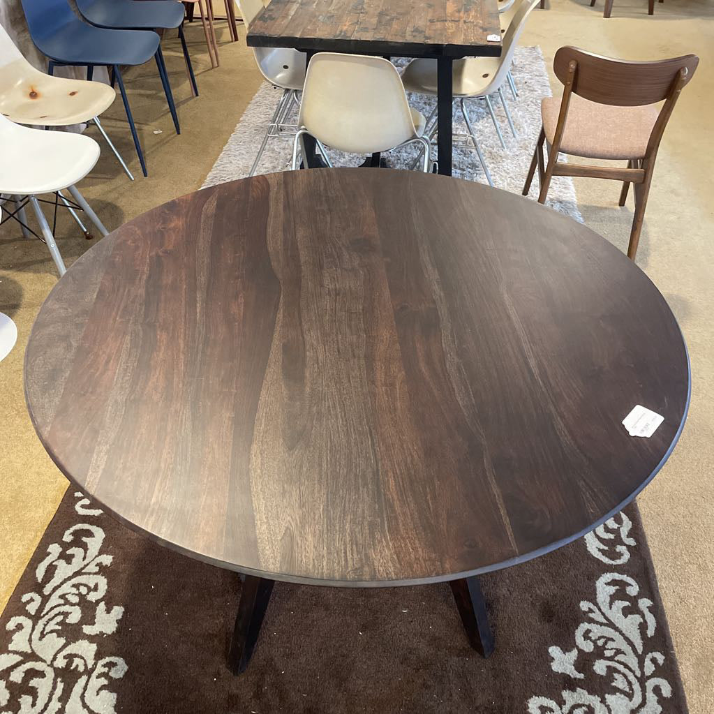 Walnut Wallace Round Dining Table C DINING TABLES