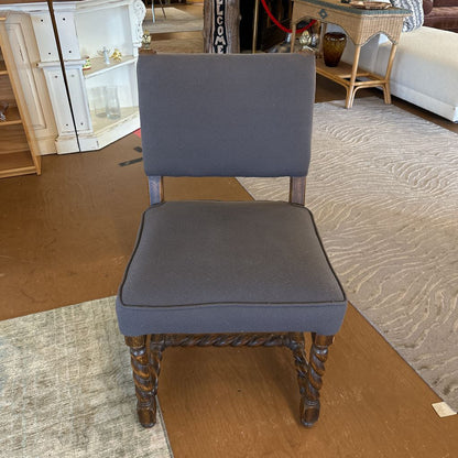 Grey Upholstered Spiral Leg Side Chair U ACCENT CHAIRS