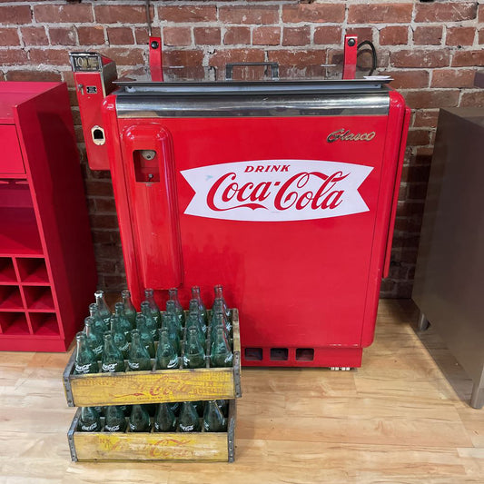 1950's Coke Machine with Bottles UNIQUE FINDS