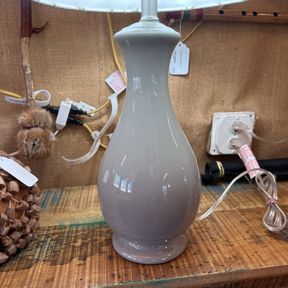 Grey Lamp w/ Contemporary Shade LAMPS