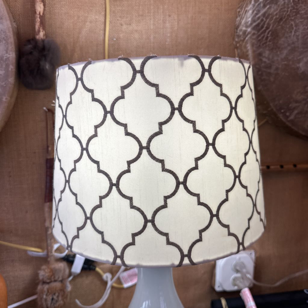 Grey Lamp w/ Contemporary Shade LAMPS