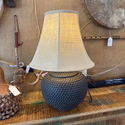 Dimple Lamp w/ Beige Shade LAMPS