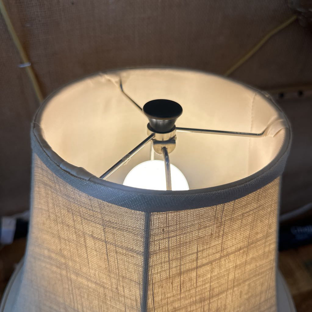 Dimple Lamp w/ Beige Shade LAMPS