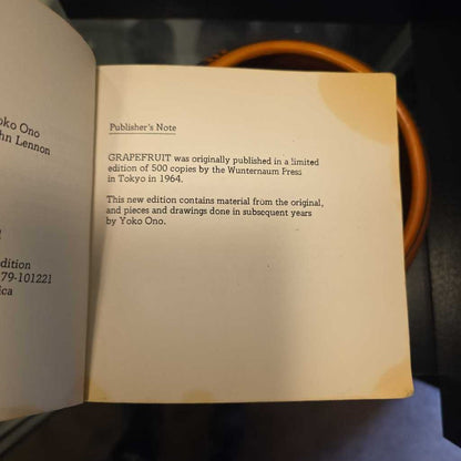 Yoko Ono Grapefruit 1971 Printing AS IS UNIQUE FINDS