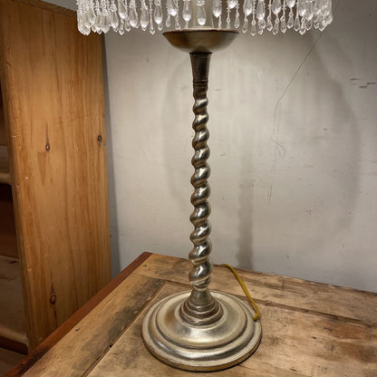 Twist Base Lamp w/ Pink Shade LAMPS