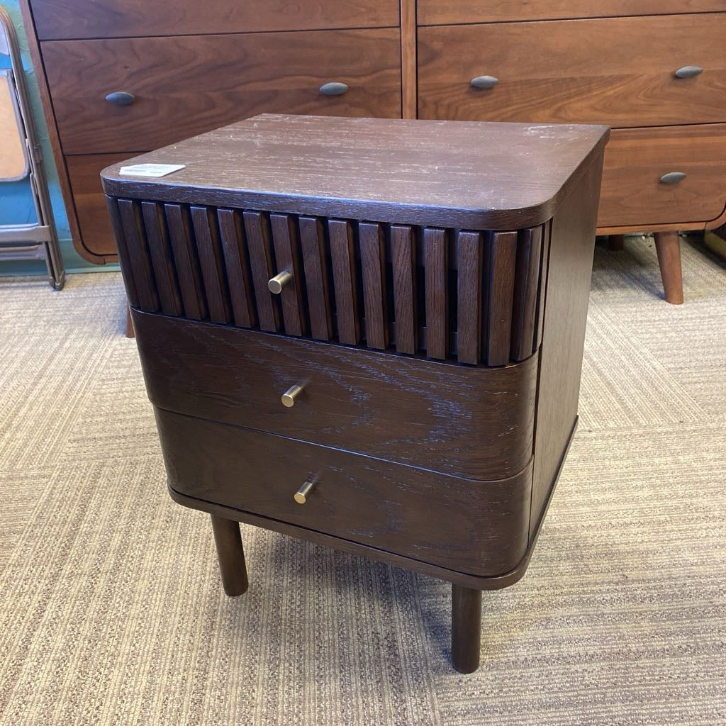 Houston Brown 3 Drawer Nightstand C NIGHTSTANDS