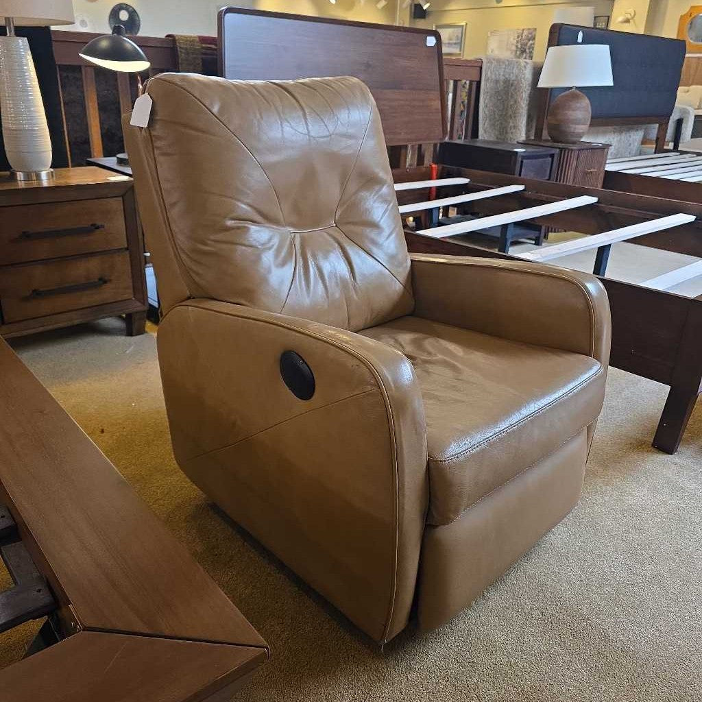 Brown Leather Electric Recliner