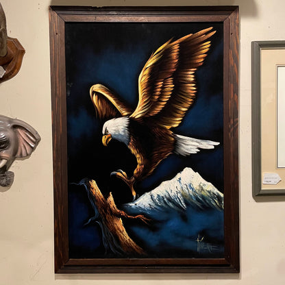 Eagle on Velvet Painting ART