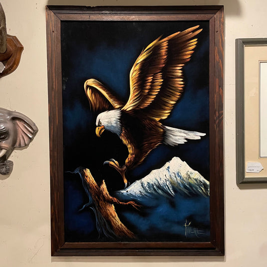 Eagle on Velvet Painting ART