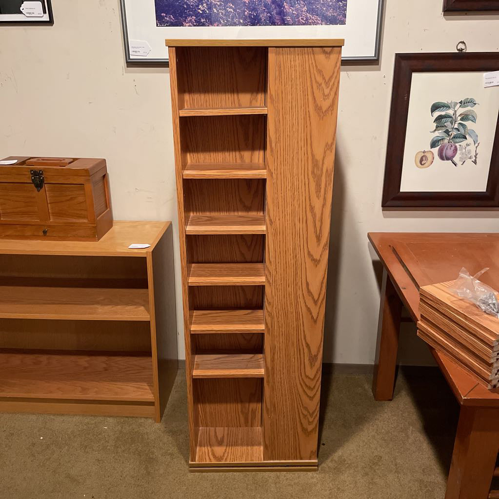 Faux Oak Tall Rotating Bookshelf C BOOKSHELVES