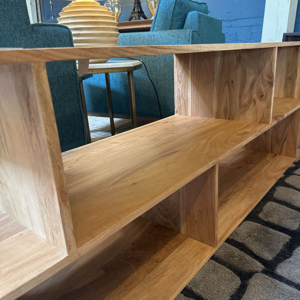 Natural Asymmetric TV Stand C MEDIA STANDS