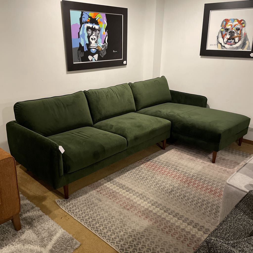 Egersund Moss Green RAF Chaise Sectional