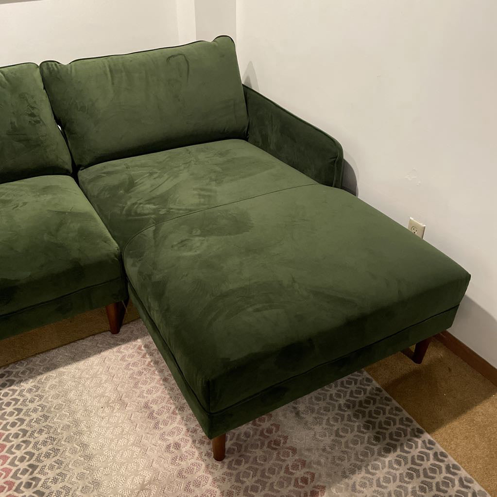 Egersund Moss Green RAF Chaise Sectional
