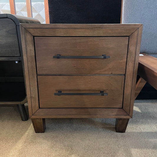 Bevel Framed Walnut Nightstand