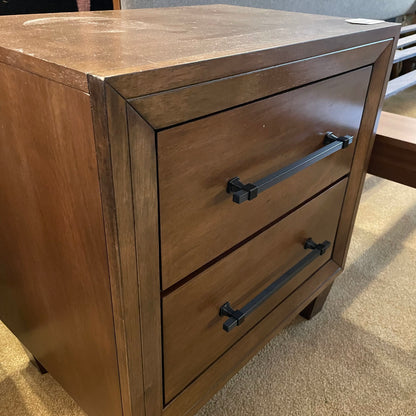 Bevel Framed Walnut Nightstand C NIGHTSTANDS
