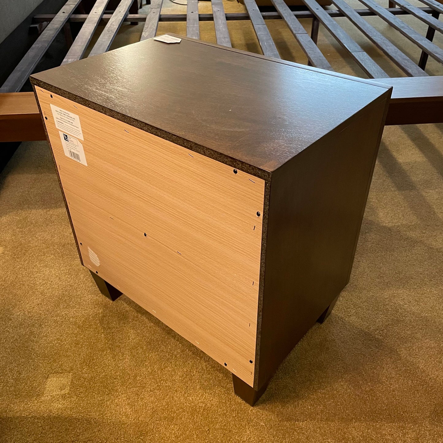 Bevel Framed Walnut Nightstand C NIGHTSTANDS