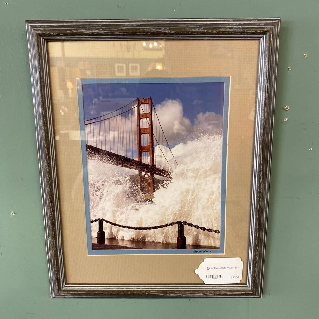Signed Golden Gate Waves Photo ART
