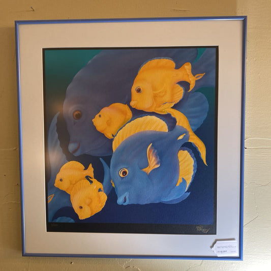 Signed & Numbered MARCIA PERRY "Blue Tango" Fish Giclee ART