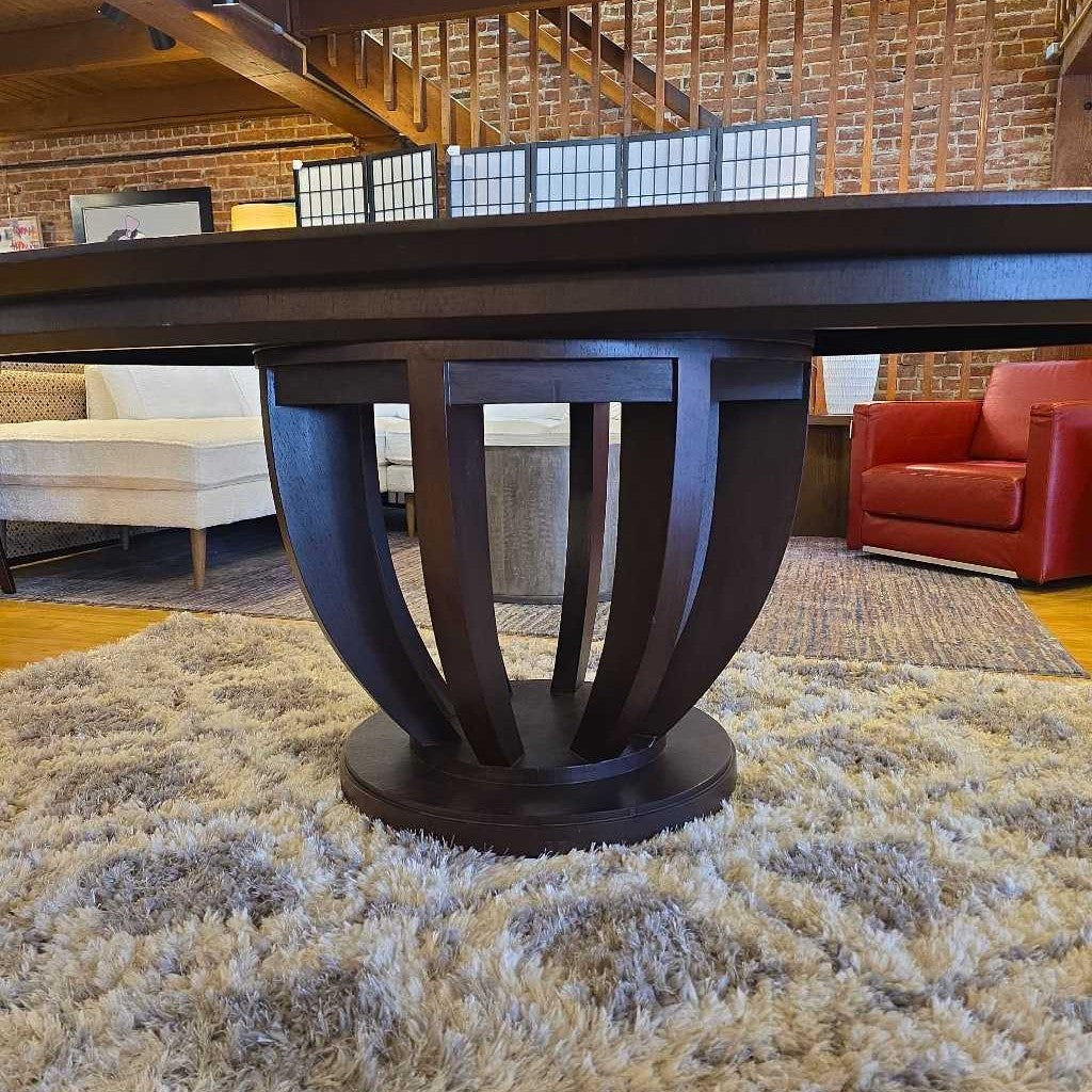 Dark Wood Oval Dining Table C DINING TABLES
