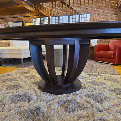 Dark Wood Oval Dining Table C DINING TABLES