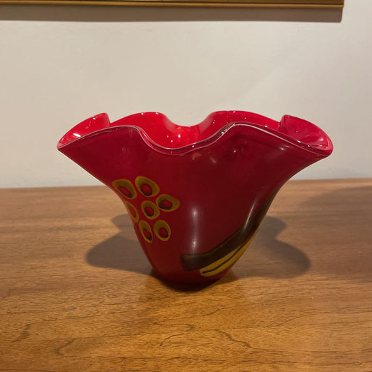 Wavy Red/ Yellow Glass Vase SMALLS