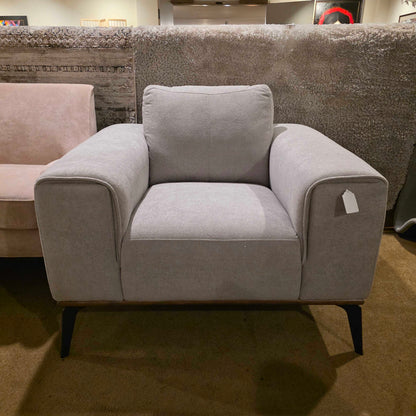 Petrina Fog Wood Trim Chair