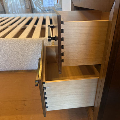 Bevel Framed Walnut Nightstand C NIGHTSTANDS