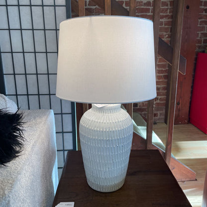 White Textured Table Lamp LAMPS