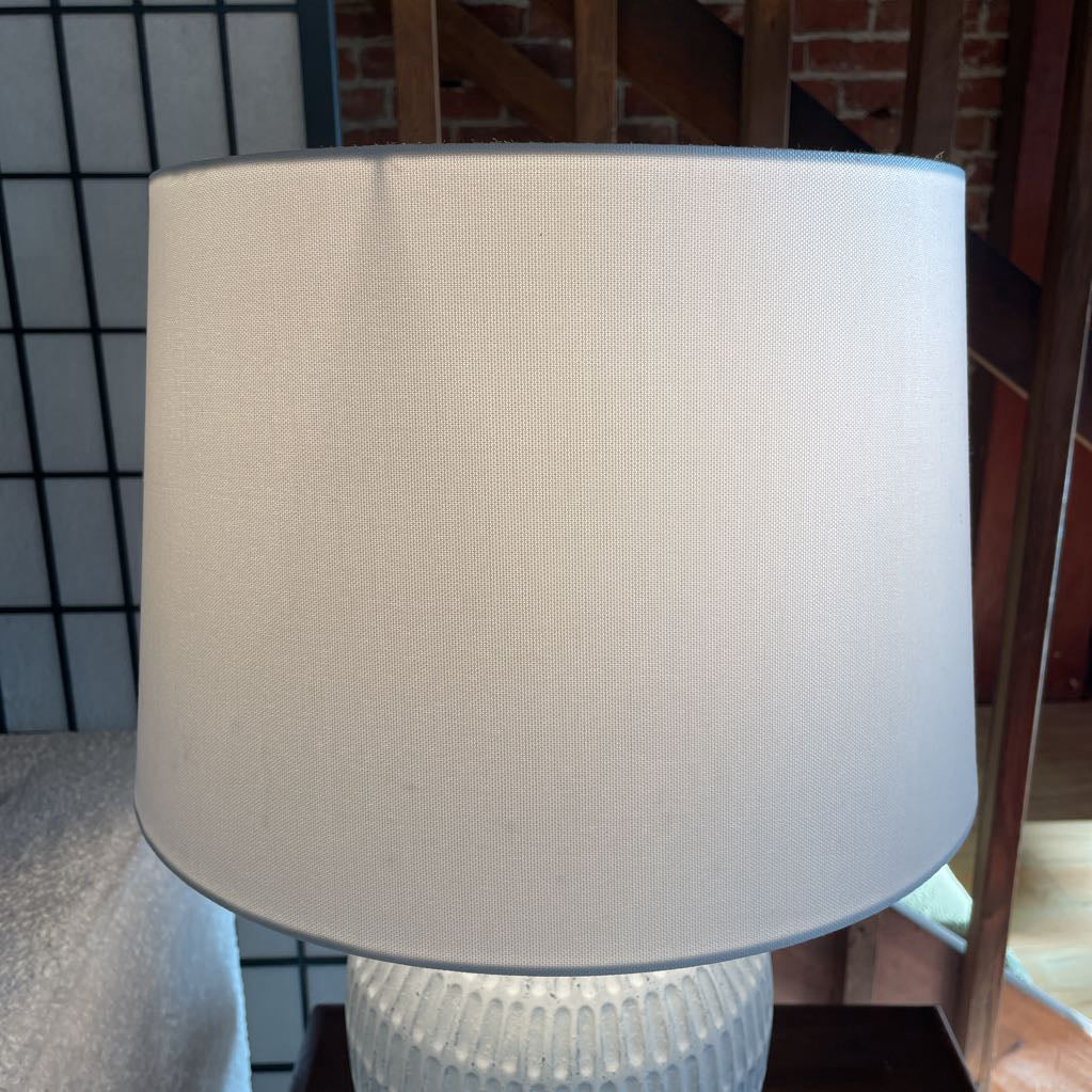 White Textured Table Lamp LAMPS