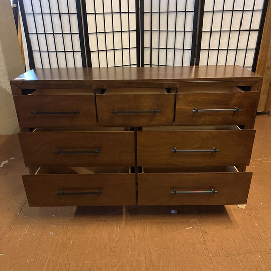 Bevel Framed Walnut Dresser