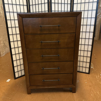 Bevel Framed Walnut Chest C HIGHBOYS