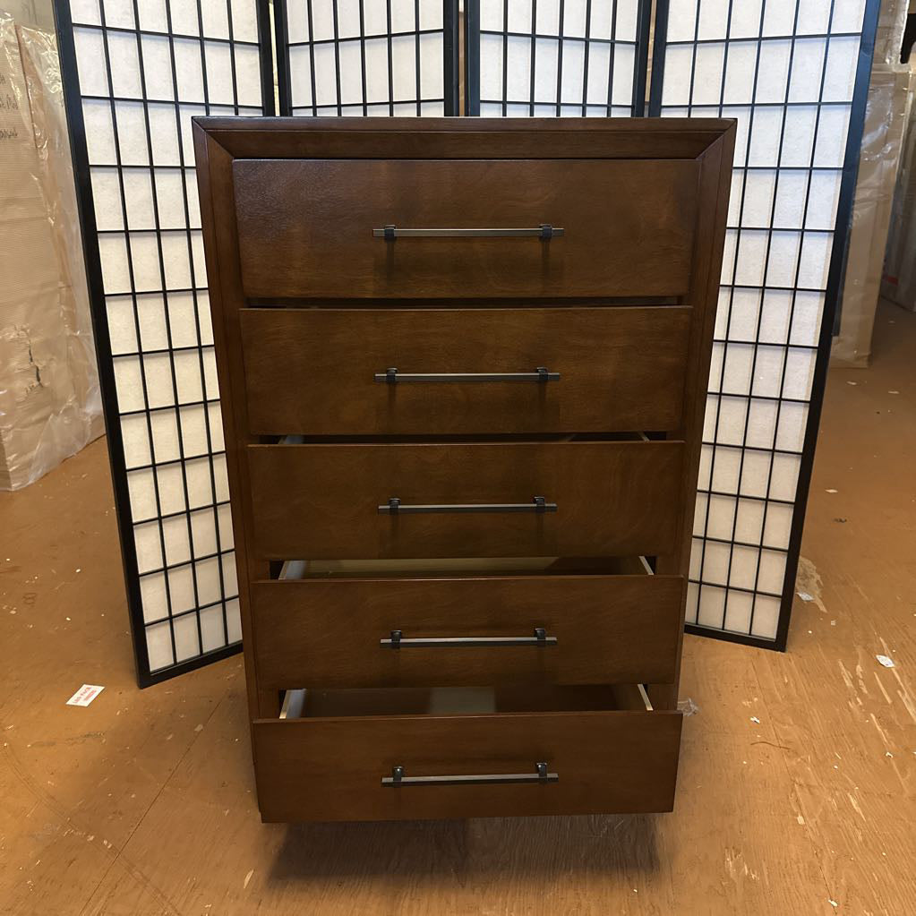 Bevel Framed Walnut Chest C HIGHBOYS