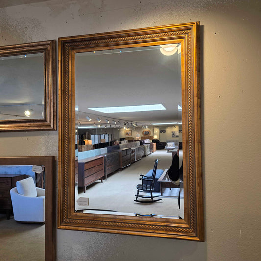 Ornate Copper Finish Rectangular Mirror