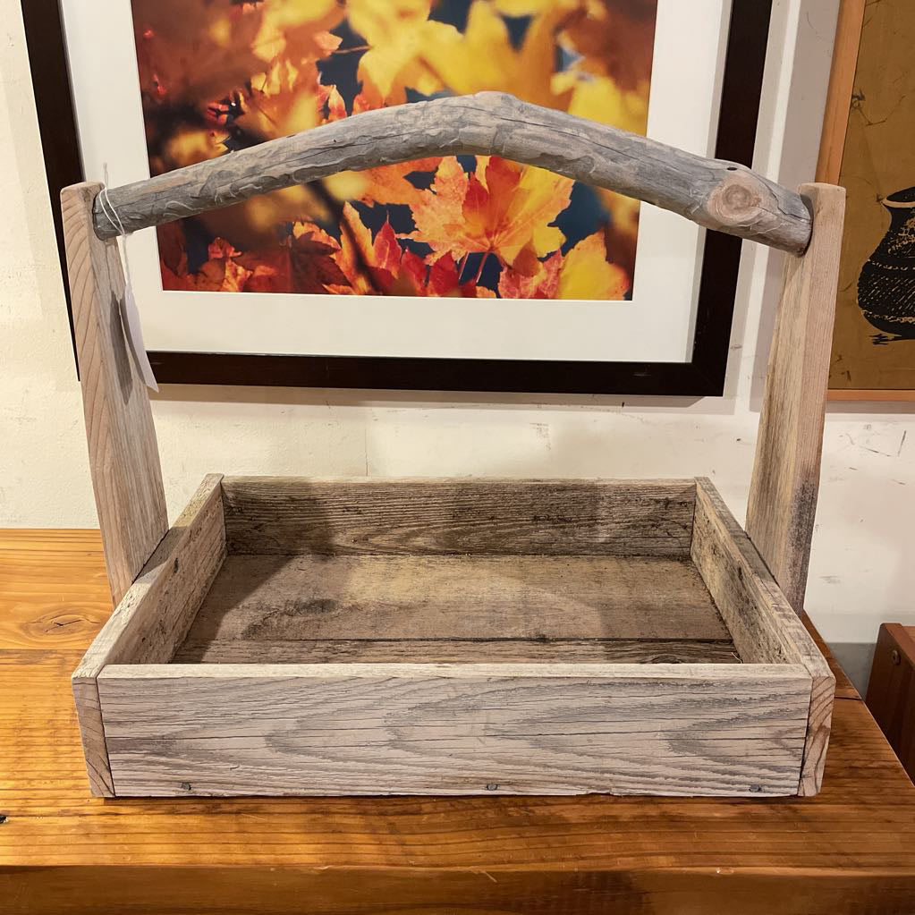 Bleached Boards Caddy with Driftwood Handle SMALLS