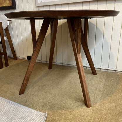 Walnut MC Round Dining Table