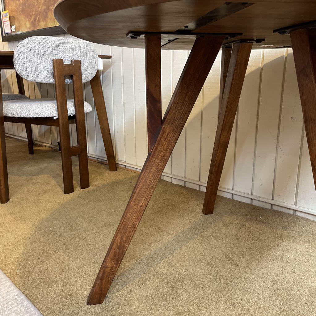 Walnut MC Round Dining Table