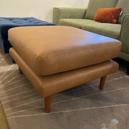 Camel Leather Ottoman