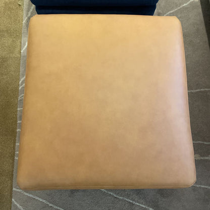 Camel Leather Ottoman