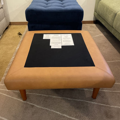 Camel Leather Ottoman